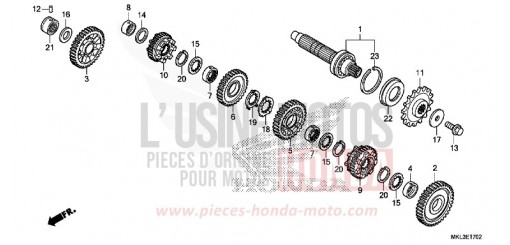 TRANSMISSION (COUNTERSHAFT) (NC750XD) NC750XDK de 2019